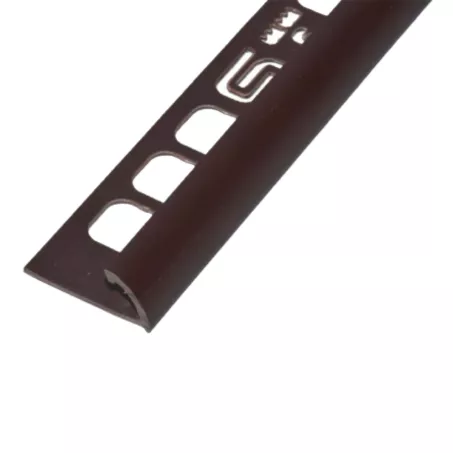 PVC pozitív élvédő profil 12,5 mm/2,50 m sötétbarna