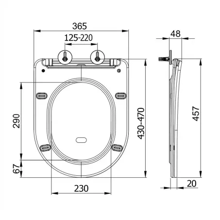 Sapho Paco WC tető soft close (PCS1012)