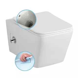 Sapho Porto fali rimless WC, bidézuhannyal 360x530 mm (PZ102RX)