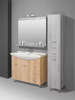 Sanglass Trend 85 fürdőszobabútor alsó elem + DrejaPlus mosdó NNT - fa hatású szín