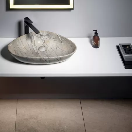 Sapho Dalma kerámia mosdó 58,5x39x14cm szürke márvány