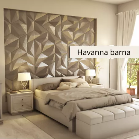 Escorial 3D falpanel 50x25x25x25cm -Havanna barna