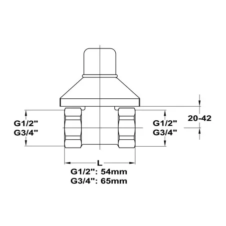 Mofém csempeszelep - 1/2" kék (164-0014-00)