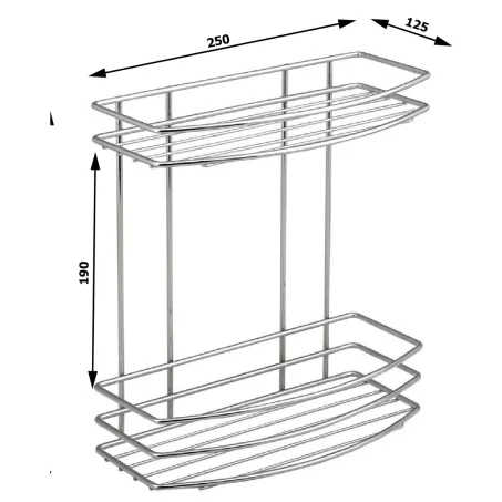 Sapho Króm Line polc 250x310x125 mm (37014)