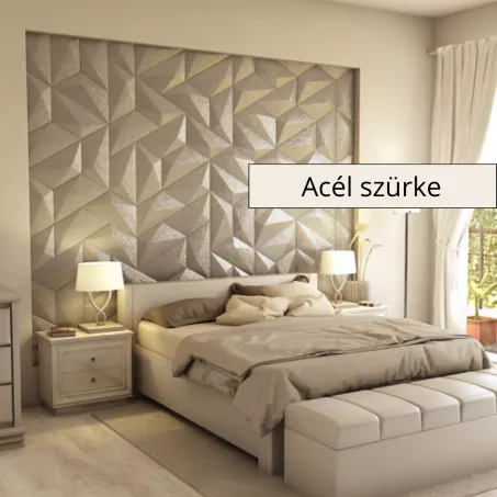 Escorial 3D falpanel 50x25x25x25cm - Acél szürke