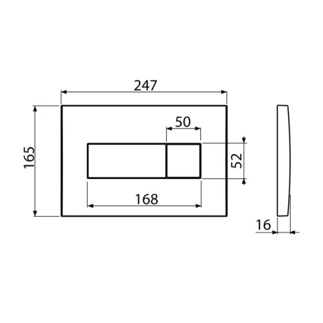 Alcaplast/Alcadrain nyomólap M378 fényes fekete (M378)