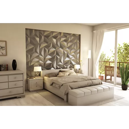 Escorial 3D falpanel 50x25x25x25cm -Fénylő antracit