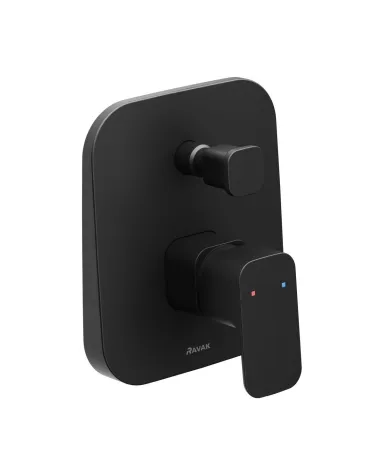 Ravak TD F 065.20, 10° Free black falba süllyesztett csaptelep váltóval, R-b