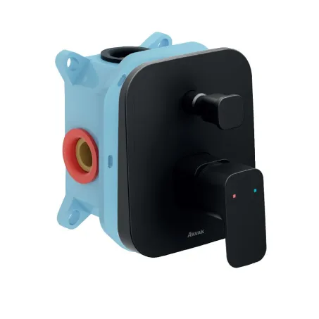 Ravak TD F 065.20, 10° Free black falba süllyesztett csaptelep váltóval, R-b