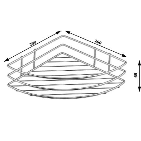 Sapho Króm Line sarokpolc 200x90x200 mm (37005)