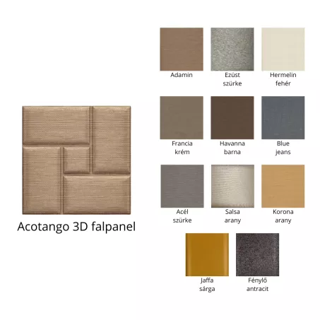 Acotango 3D falpanel 60x60cm - többféle színben