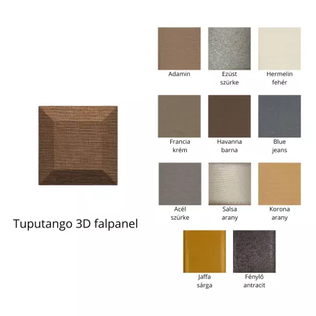 Tuputango 3D falpanel 30x30cm - többféle színben