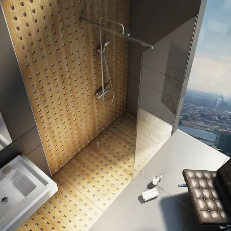 Ravak Walk-In Wall 110 zuhanyfal-fényes alu