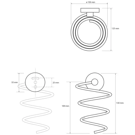 Sapho Omega Hajszárító tartó spirál króm (XR002)