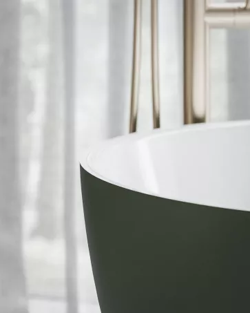 Ravak Freedom O Tec 170x77 akrilkád, Grey Green/fehér szabadonálló, fehér lefolyóval