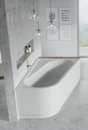 Ravak Chrome Asymmetrci jobbos fürdőkád 160x105cm