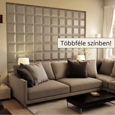 Tuputango 3D falpanel 30x30cm - Acél szürke