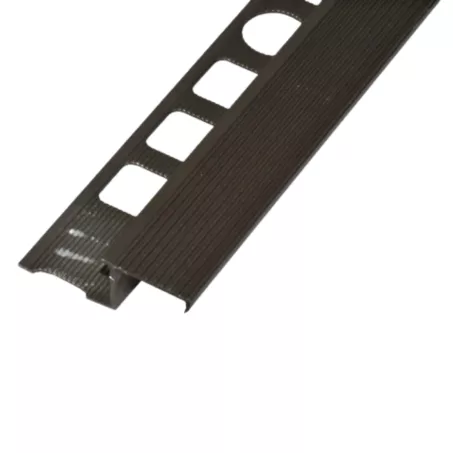 Alumínium Z lépcsőélvédő profil barazdált 10 mm/2,50 m többféle színben