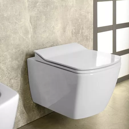 Sapho GLANC WC-ülőke, Slim soft close, duroplast, fehér (GC5030)