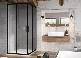 Ravak BLSRV2-90 zuhanykabin fekete+Transparent