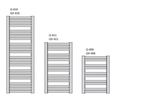 Enix Quatro fehér radiátor 595x812mm Q-608 (SKU-002602)