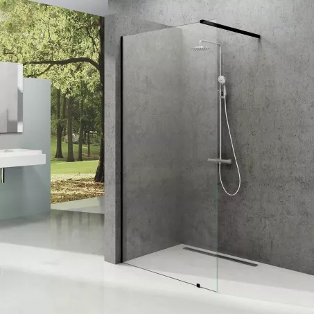 Ravak Walk In Wall-70 v.200 black+Transparent