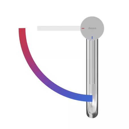 Ravak Álló mosdócsaptelep BeCool 190 mm, leeresztő nélkül - Chrome