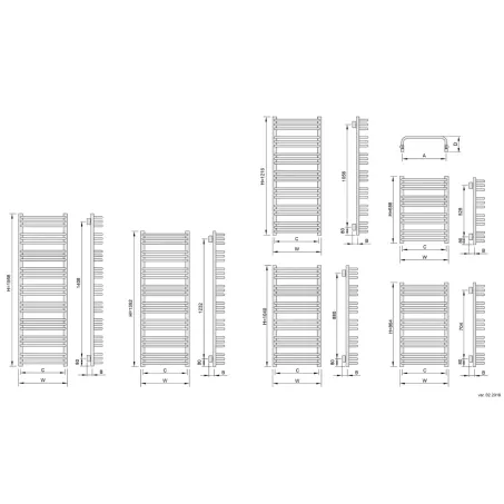 Enix Aster fehér radiátor 300x996mm A-310 (SKU-2003)