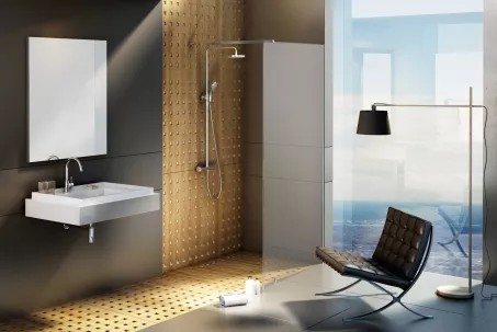 Ravak Walk In Wall-80 v.200 black+Transparent