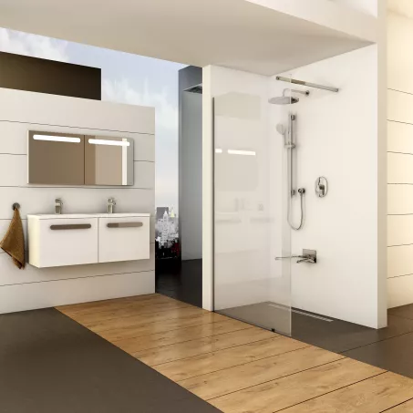 Ravak Walk In Wall-80 v.200 black+Transparent
