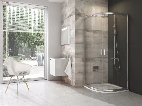 Ravak Blix BLCP4-80 négyrészes zuhanykabin krómhatású Transparen