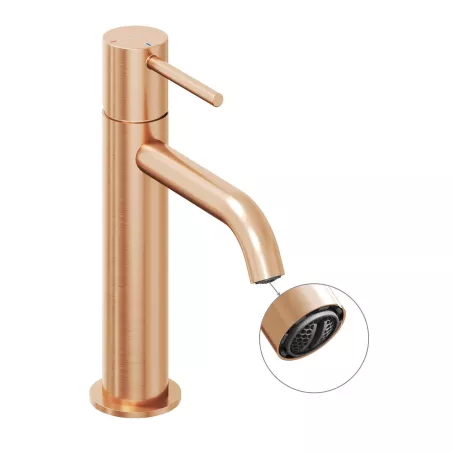 Ravak Álló mosdócsaptelep BeCool 190 mm, leeresztő nélkül - Rose Gold Brushed