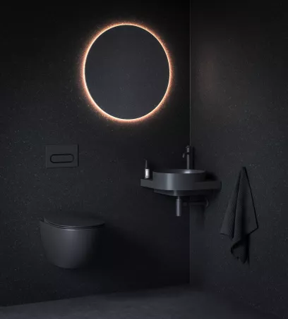 Ravak Álló mosdócsaptelep BeCool 250 mm, leeresztő nélkül - Black Matt