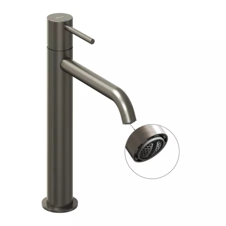 Ravak Álló mosdócsaptelep BeCool 250 mm, leeresztő nélkül - Graphite Brushed