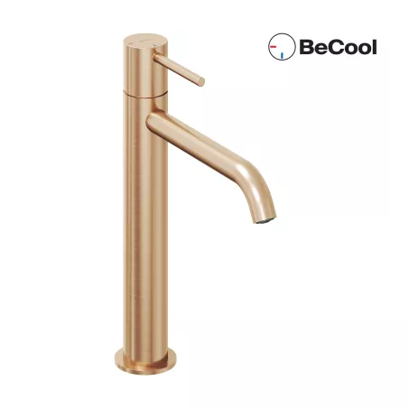 Ravak Álló mosdócsaptelep BeCool 250 mm, leeresztő nélkül - Rose Gold Brushed
