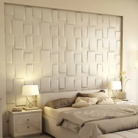 Bonete 3D falpanel 60x60 cm - hermelin fehér