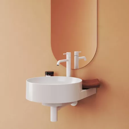Ravak Álló mosdócsaptelep BeCool 340 mm, leeresztő nélkül - White Velvet