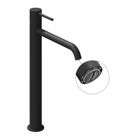 Ravak Álló mosdócsaptelep BeCool 340 mm, leeresztő nélkül - Black Matt