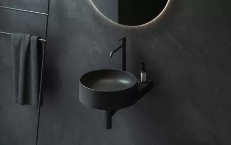 Ravak Álló mosdócsaptelep BeCool 340 mm, leeresztő nélkül - Black Matt