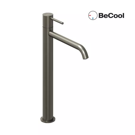 Ravak Álló mosdócsaptelep BeCool 340 mm, leeresztő nélkül - Graphite Brushed