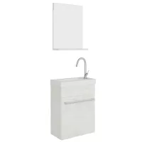 Savinidue Perla alsó szekrény+mosdó+tükör rovere bianco (4150)