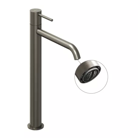 Ravak Álló mosdócsaptelep BeCool 340 mm, leeresztő nélkül - Graphite Brushed