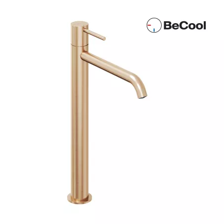 Ravak Álló mosdócsaptelep BeCool 340 mm, leeresztő nélkül - Rose Gold Brushed