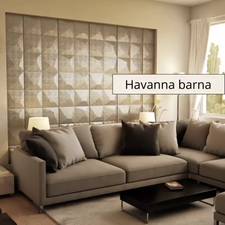 Teide 3D falpanel 40x40cm - Havanna barna