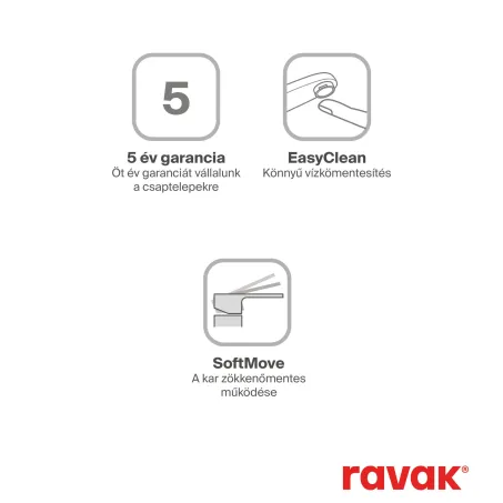 Ravak TD F 055.20 Bidécsaptelep, FEKETE