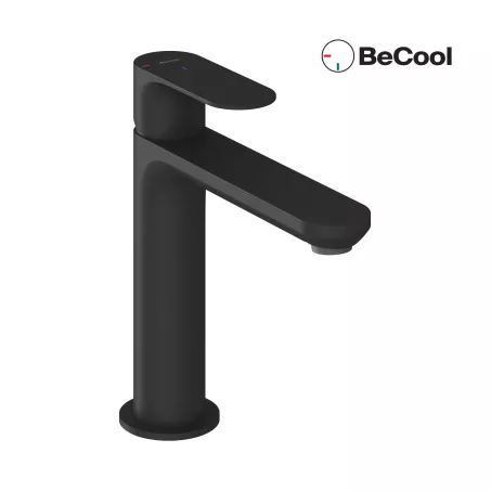 Ravak Álló mosdócsaptelep BeCool 174 mm, leeresztő nélkül, Black Matt