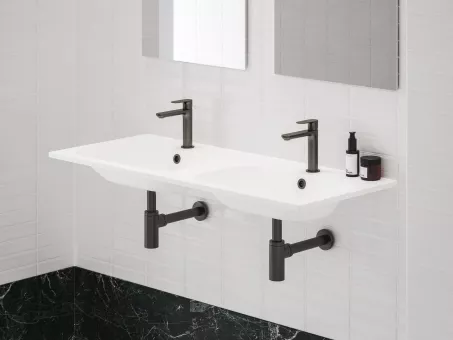 Ravak Álló mosdócsaptelep BeCool 174 mm, leeresztő nélkül, Graphite Brushed