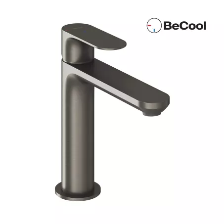Ravak Álló mosdócsaptelep BeCool 174 mm, leeresztő nélkül, Graphite Brushed