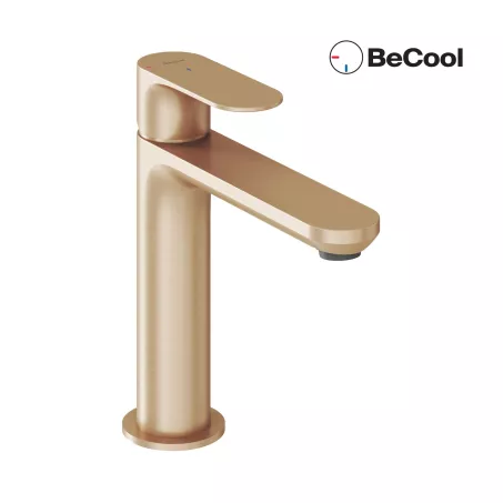Ravak Álló mosdócsaptelep BeCool 174 mm, leeresztő nélkül, Rose Gold Brushed