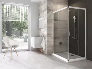 Ravak Blix BLRV2K-120 sarokbelépős zuhanykabin fehér Transparent